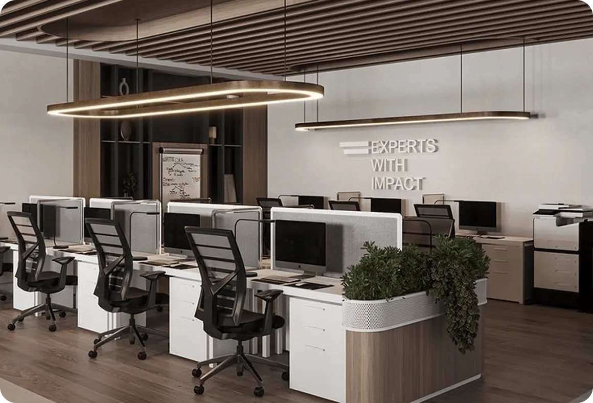 Equipo de expertos en mobiliario corporativo